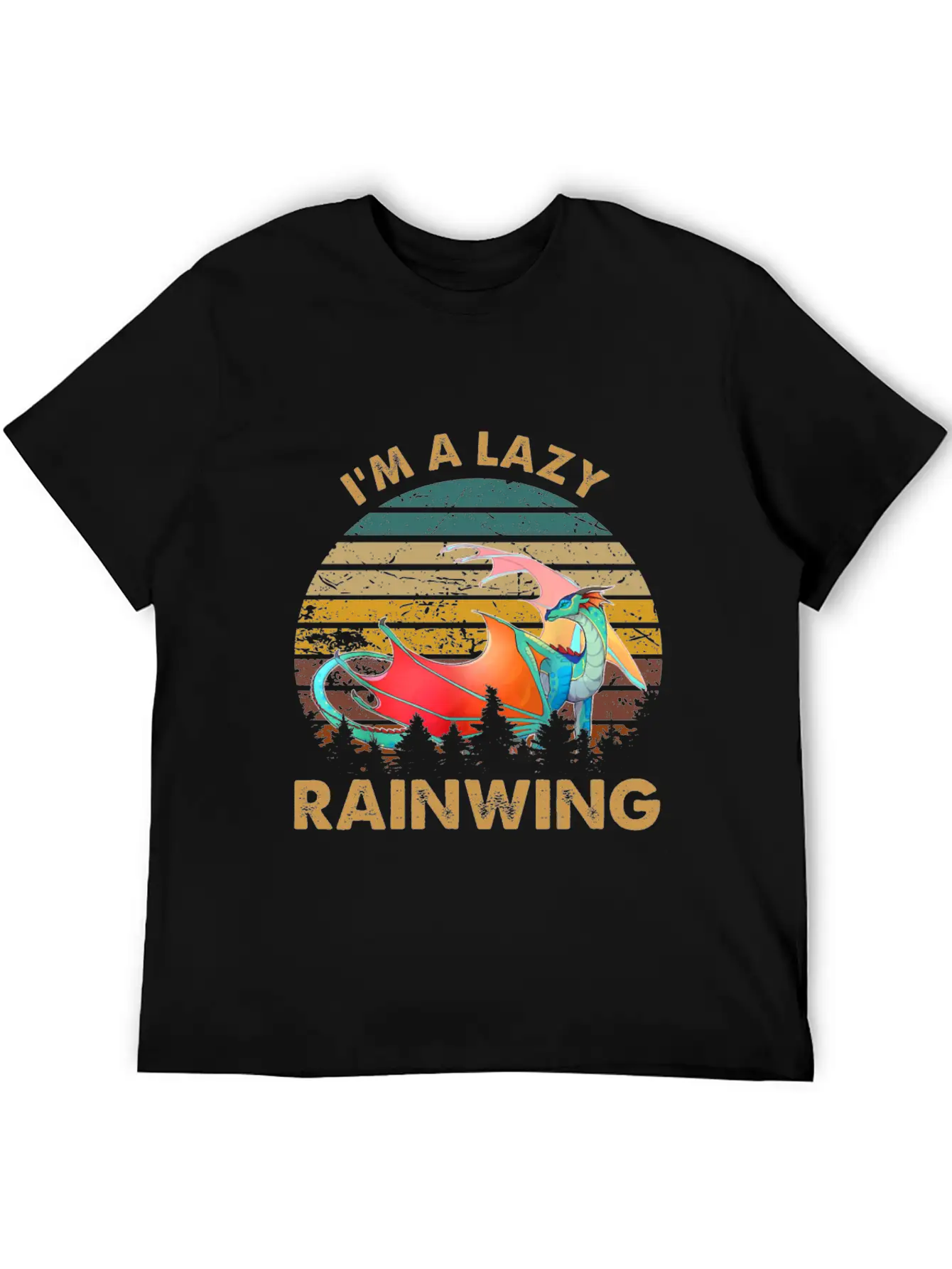 Wings Of Fire I Am Lazy Rainwing Unisex Casual T-Shirt – Clean Design For Daily Comfort