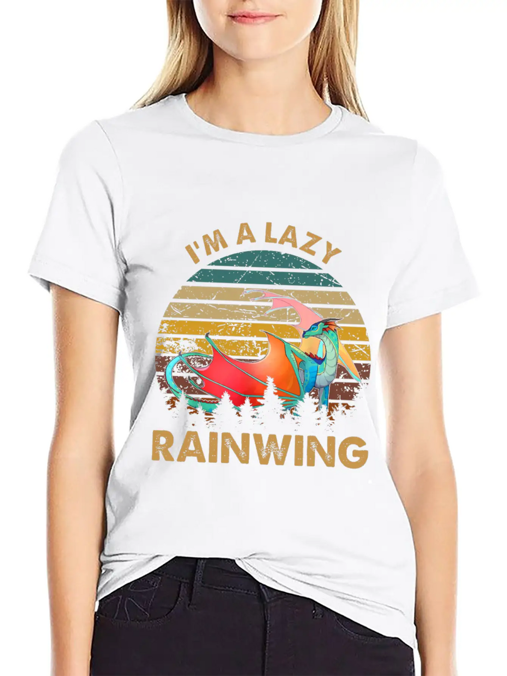 Wings Of Fire I Am Lazy Rainwing Unisex Casual T-Shirt – Clean Design For Daily Comfort