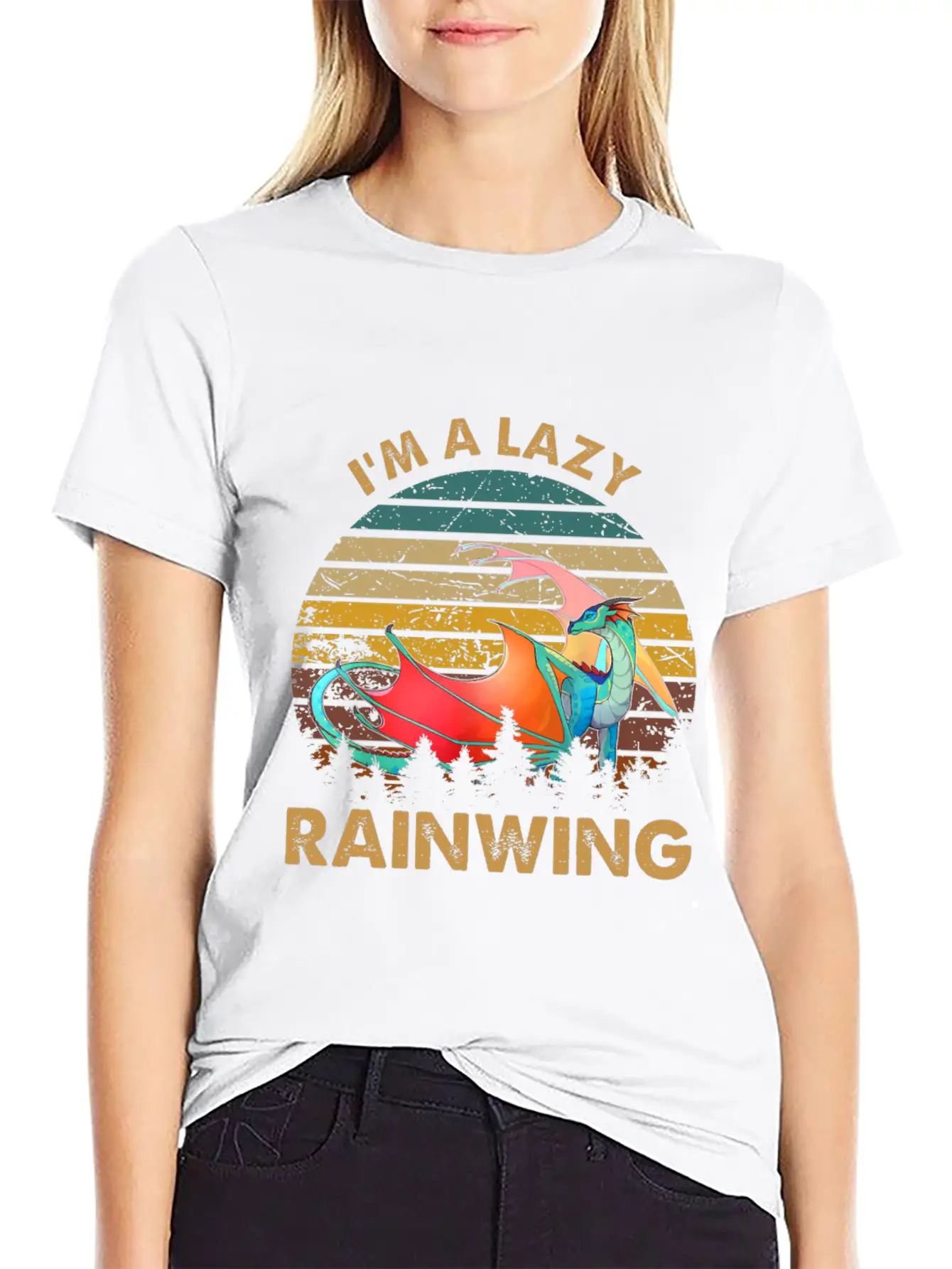 Wings Of Fire I Am Lazy Rainwing Unisex Casual T-Shirt – Clean Design For Daily Comfort