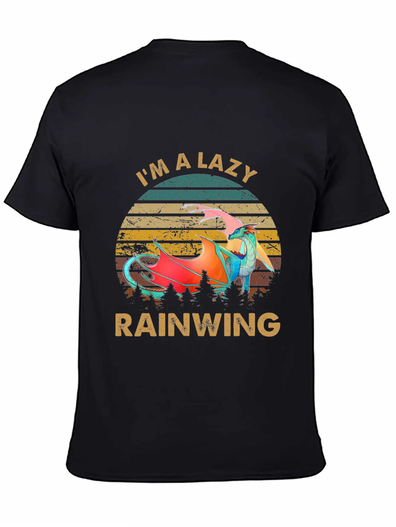 Wings Of Fire I Am Lazy Rainwing Unisex Casual T-Shirt – Clean Design For Daily Comfort