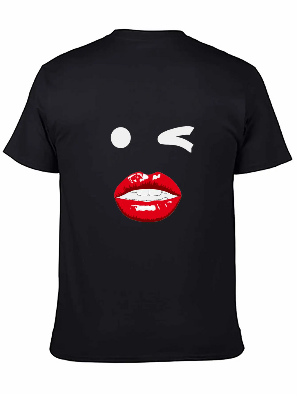 Wink Pop Art With Mouth Unisex Casual T-Shirt – Clean Design For Daily Comfort