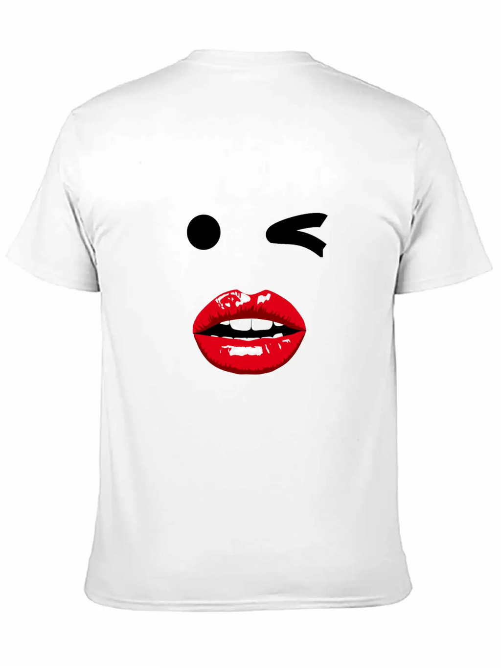 Wink Pop Art With Mouth Unisex Casual T-Shirt – Clean Design For Daily Comfort