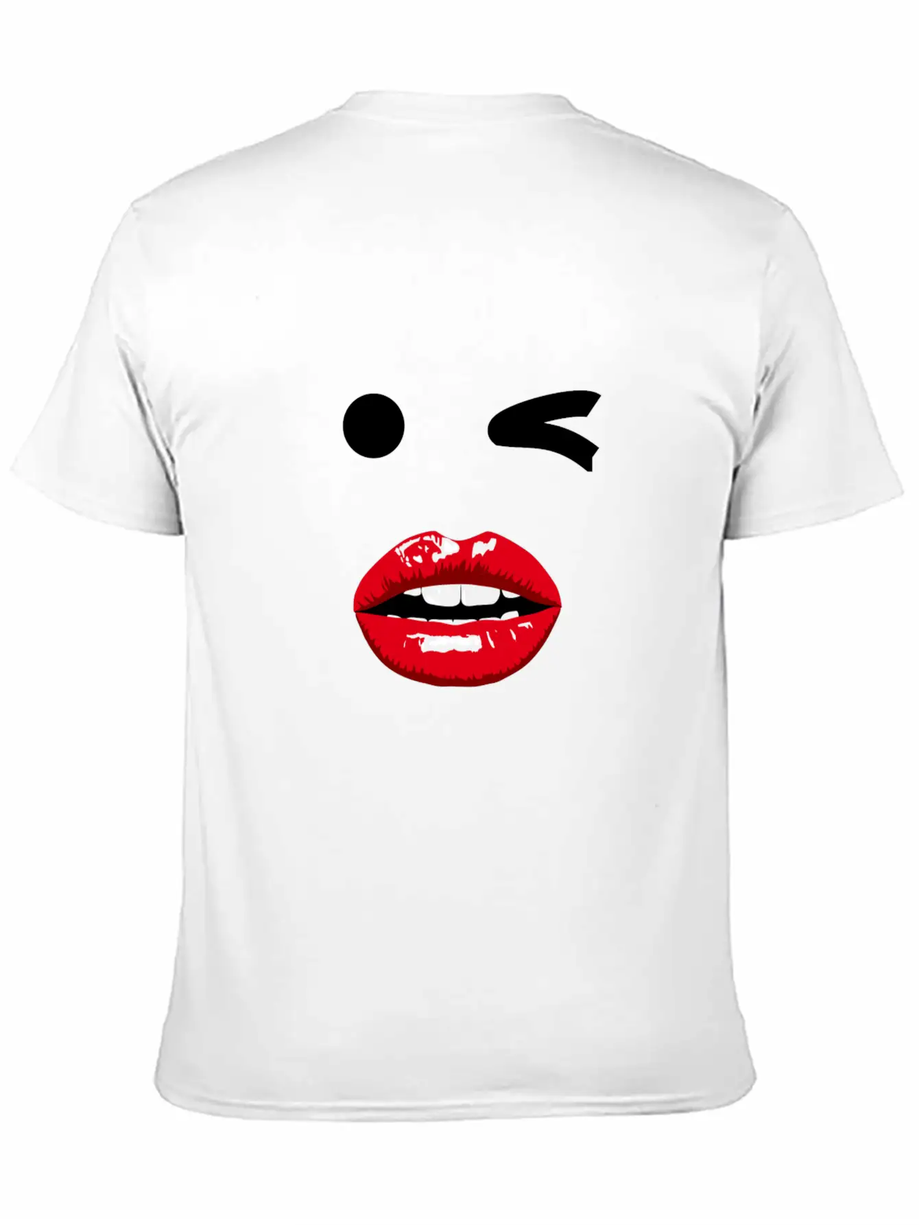 Wink Pop Art With Mouth Unisex Casual T-Shirt – Clean Design For Daily Comfort