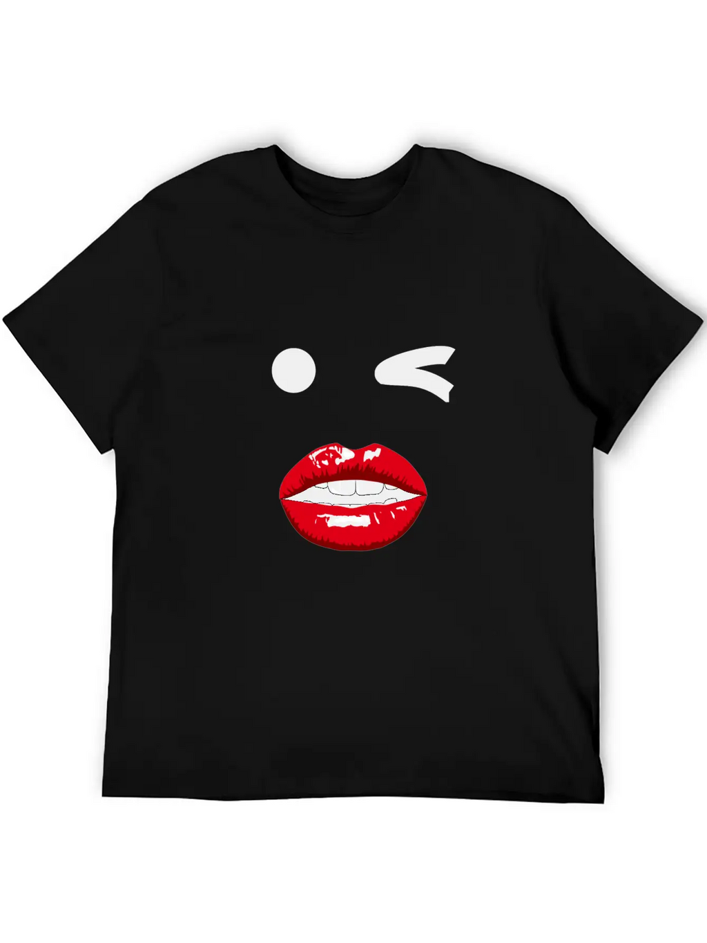 Wink Pop Art With Mouth Unisex Casual T-Shirt – Clean Design For Daily Comfort