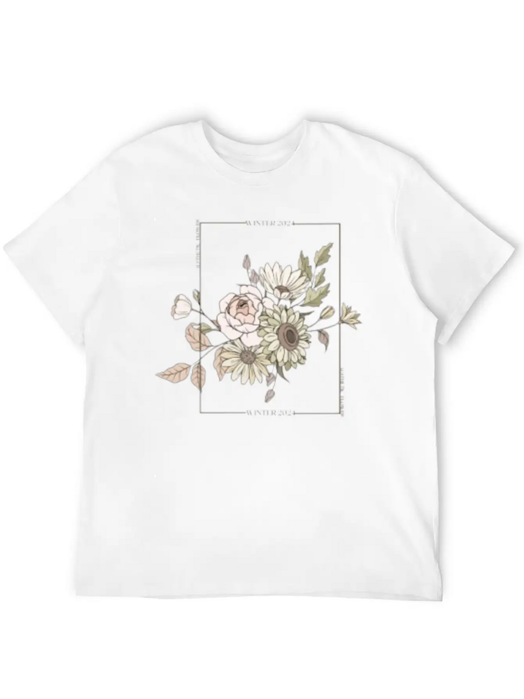 Winter 2024 Aesthetic Flower. Aesthetics Breathable Soft Cotton T-Shirt – Timeless Casual Look