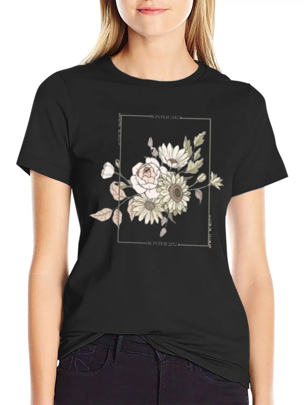 Winter 2024 Aesthetic Flower. Aesthetics Breathable Soft Cotton T-Shirt – Timeless Casual Look