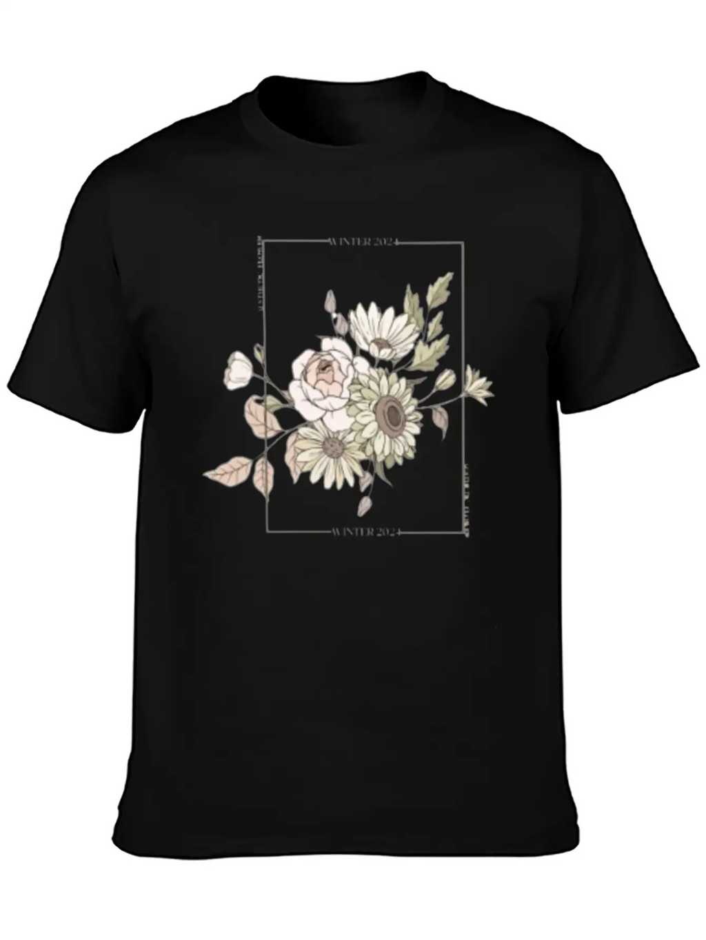 Winter 2024 Aesthetic Flower. Aesthetics Breathable Soft Cotton T-Shirt – Timeless Casual Look