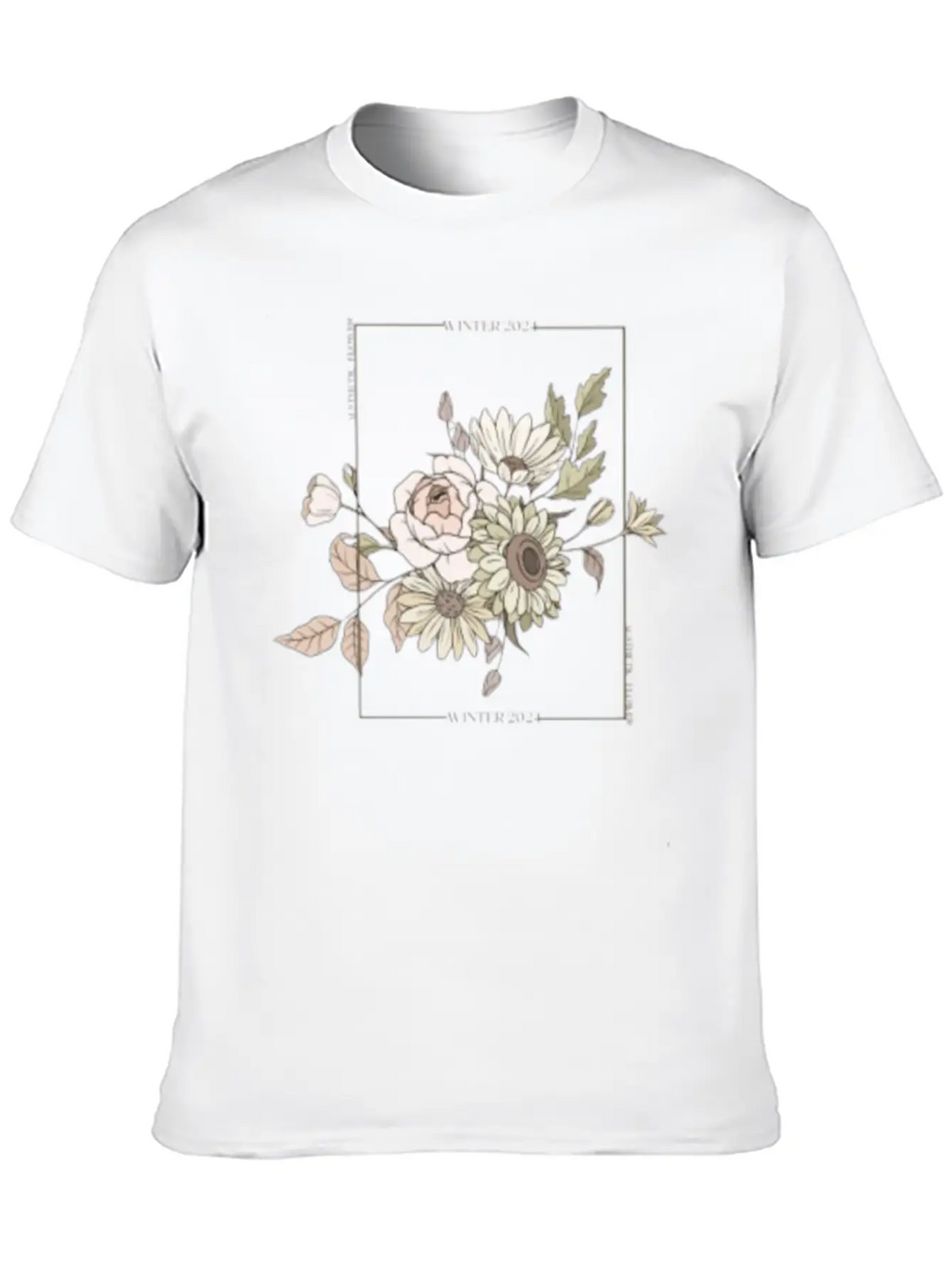 Winter 2024 Aesthetic Flower. Aesthetics Breathable Soft Cotton T-Shirt – Timeless Casual Look