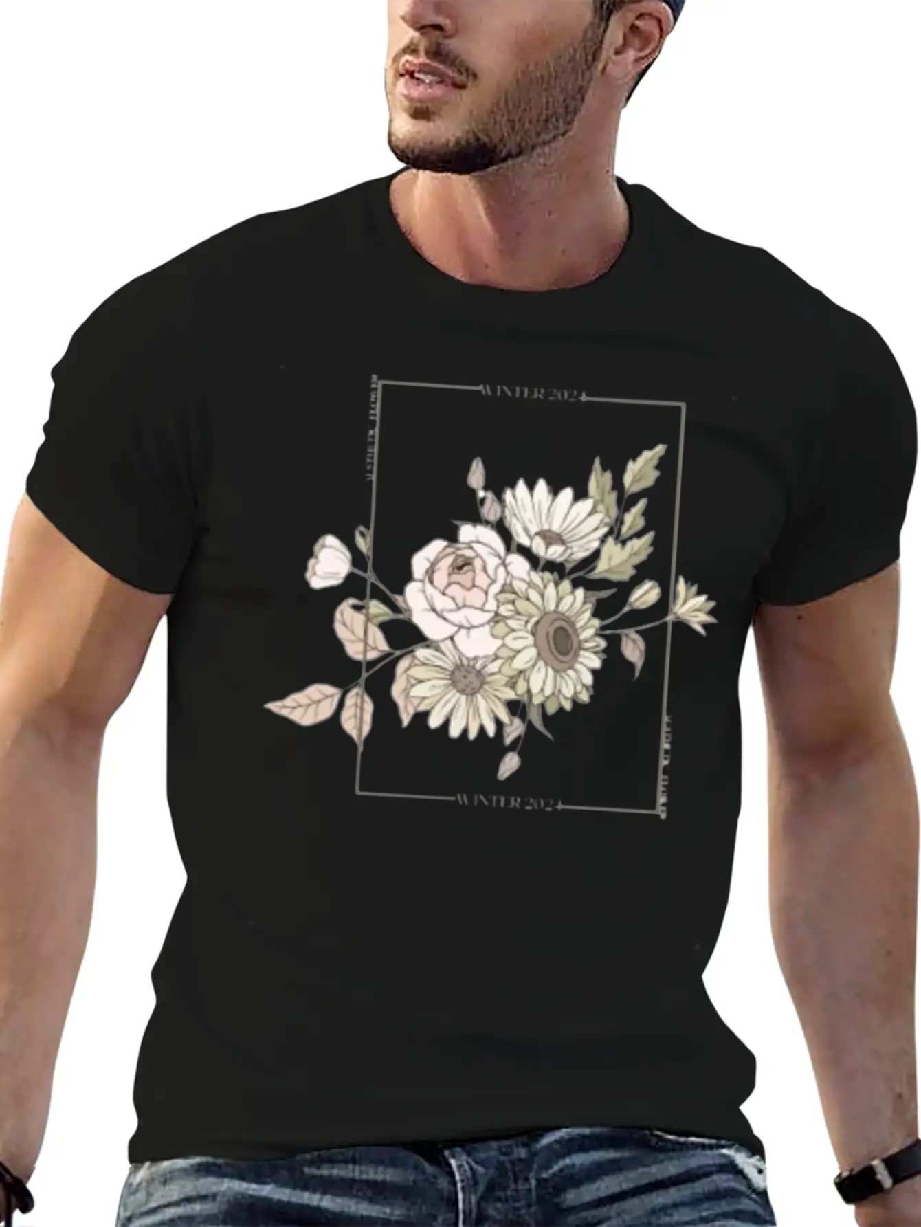 Winter 2024 Aesthetic Flower. Aesthetics Breathable Soft Cotton T-Shirt – Timeless Casual Look