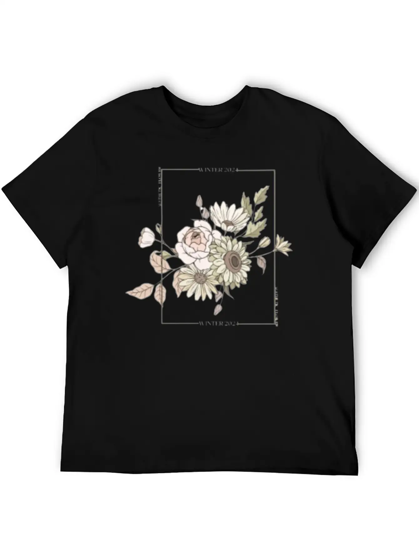 Winter 2024 Aesthetic Flower. Aesthetics Breathable Soft Cotton T-Shirt – Timeless Casual Look