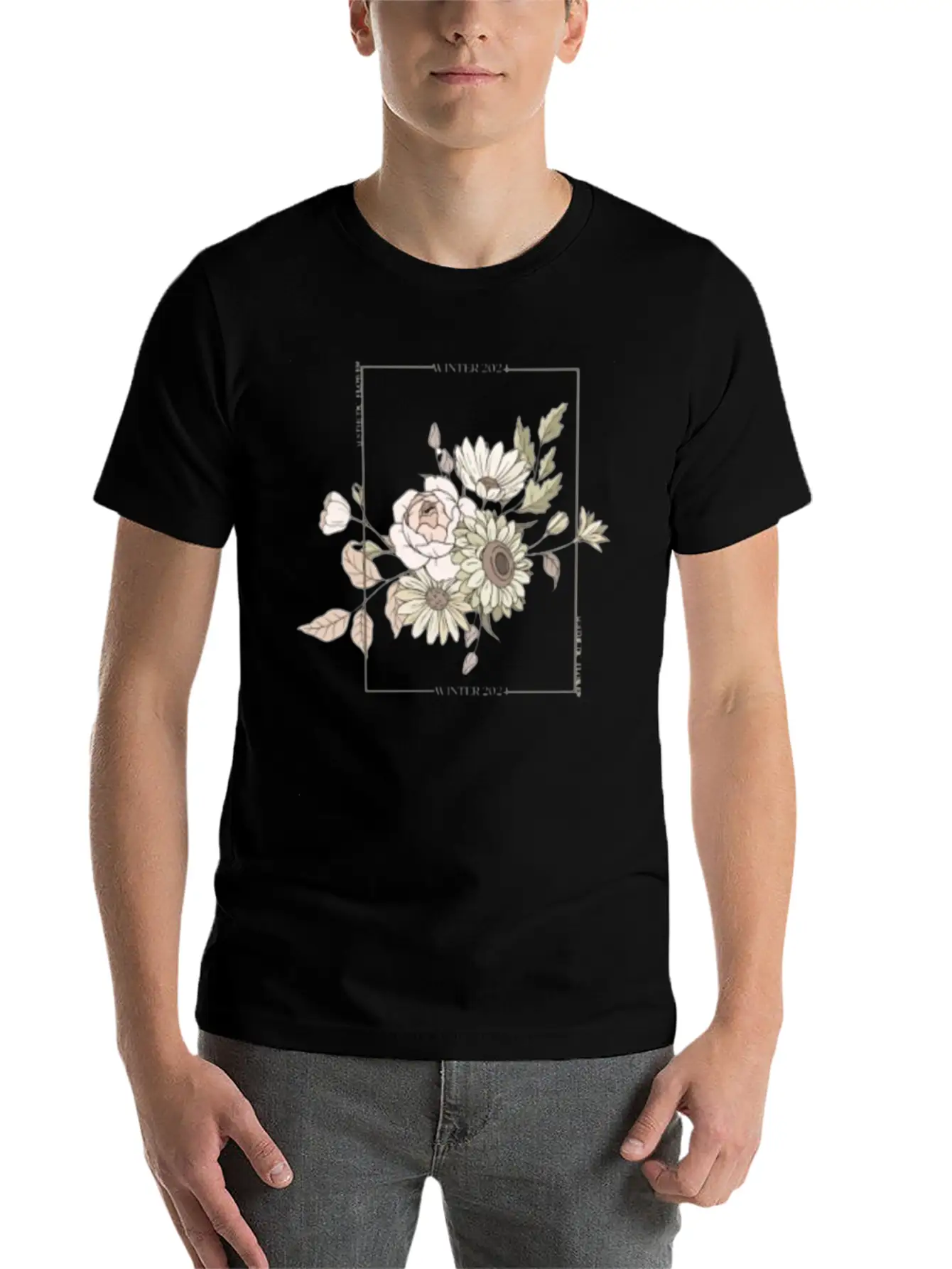 Winter 2024 Aesthetic Flower. Aesthetics Breathable Soft Cotton T-Shirt – Timeless Casual Look
