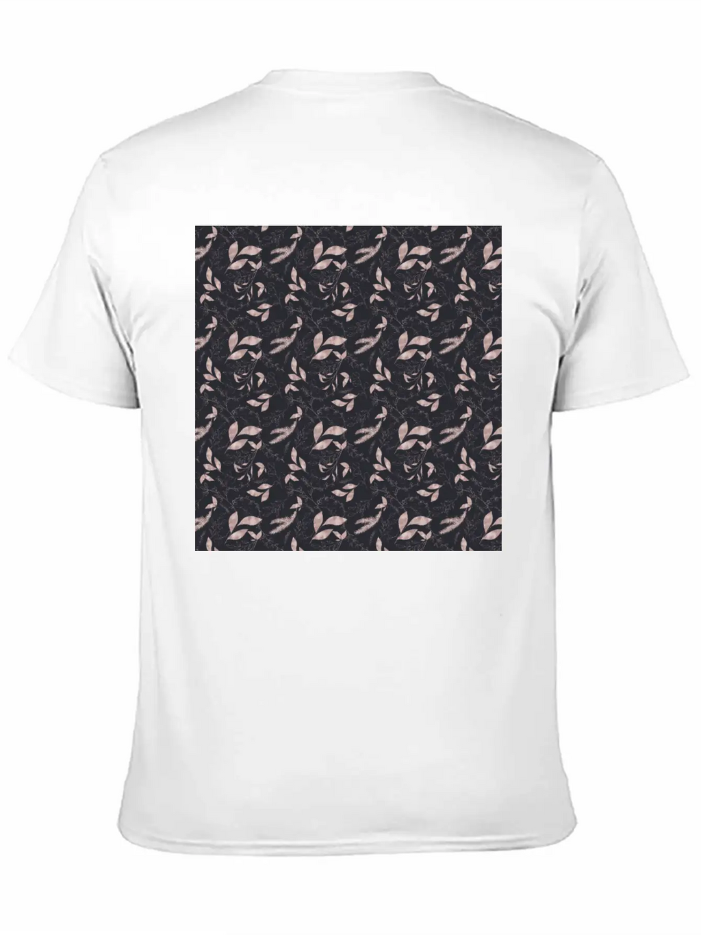 Winter Botanical Rose Gold Black Pattern Stylish Everyday T-Shirt – Unisex Basic Cotton Tee
