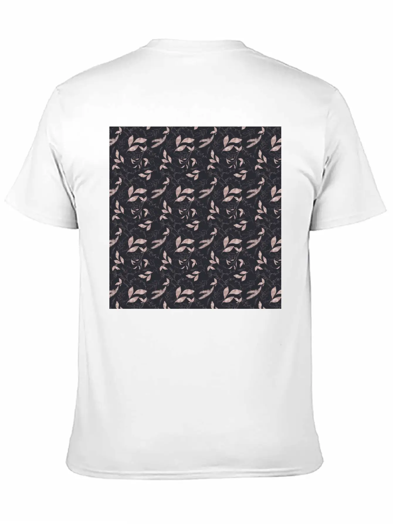 Winter Botanical Rose Gold Black Pattern Stylish Everyday T-Shirt – Unisex Basic Cotton Tee