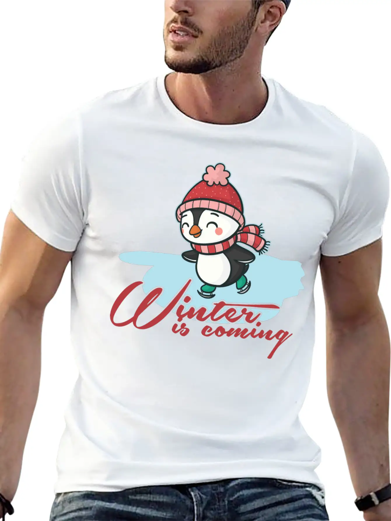 Winter Casual Graphic T-Shirt – Simple And Comfortable Daily Wear