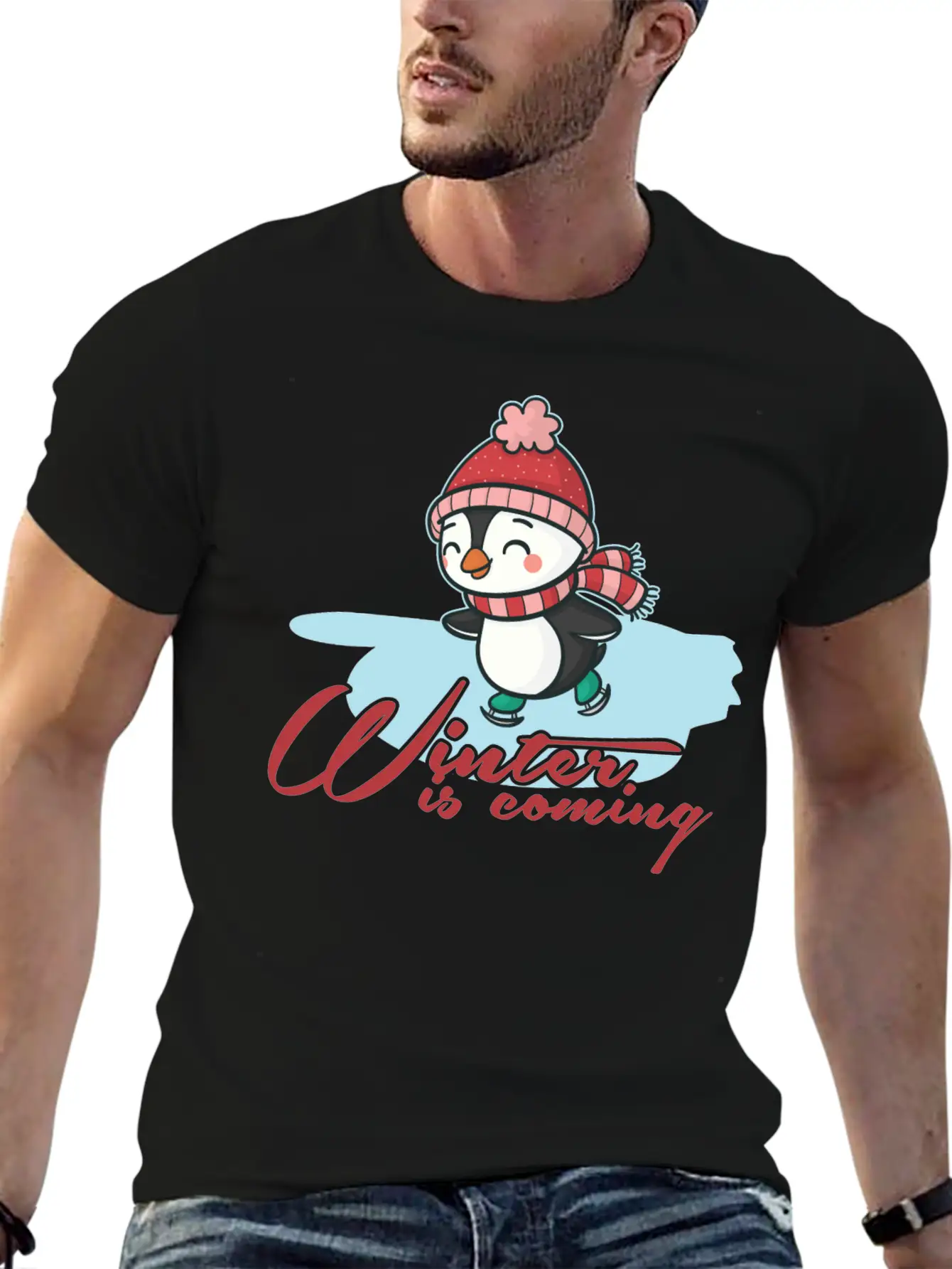 Winter Casual Graphic T-Shirt – Simple And Comfortable Daily Wear