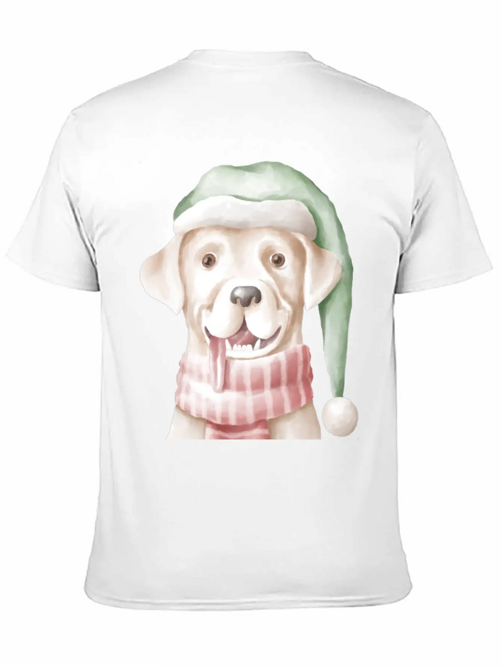 Winter Dog With Scarf And Funny Winter Clothes Casual Graphic T-Shirt – Simple And Comfortable Daily Wear