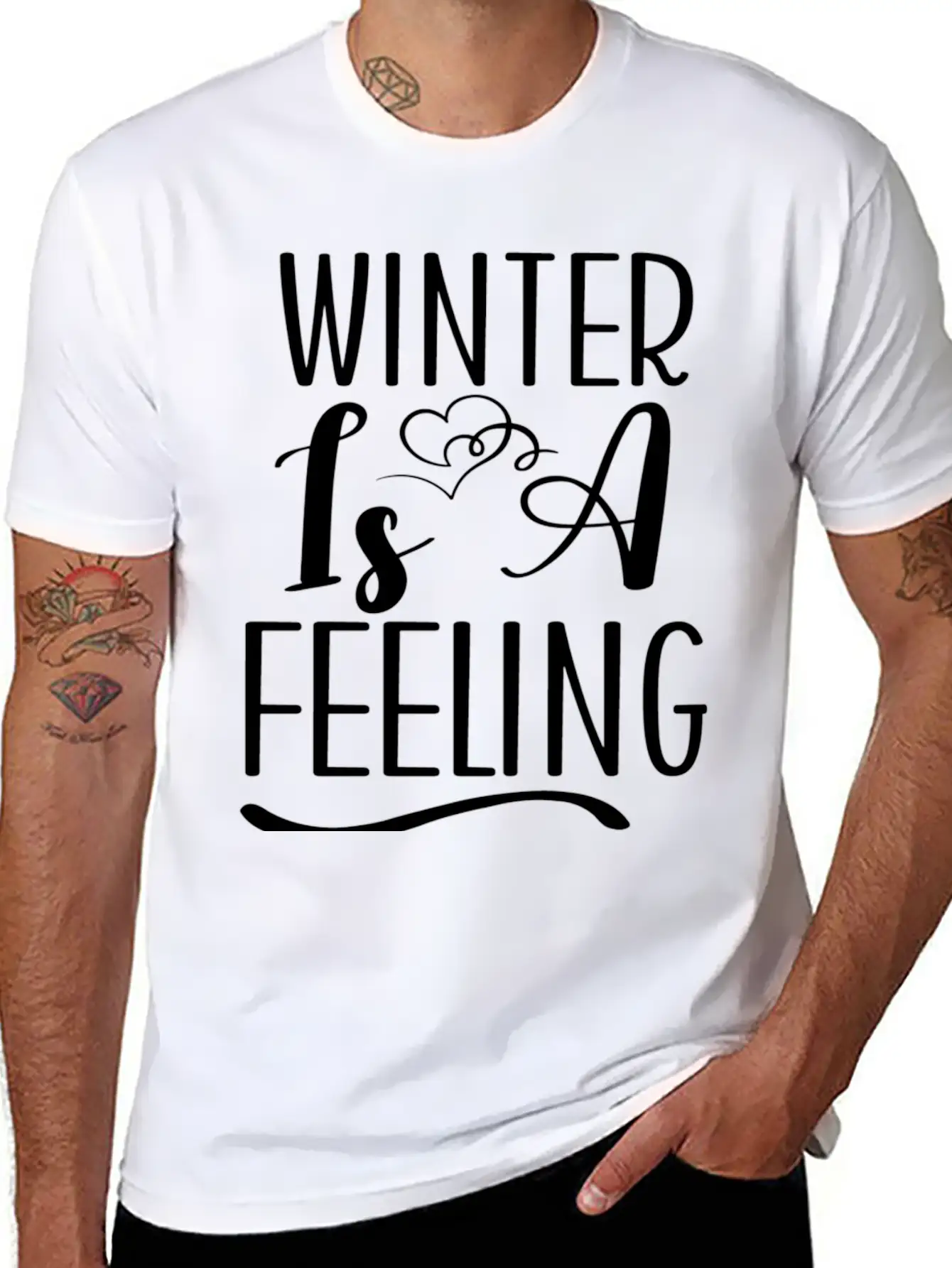 Winter Is A Feeling Unisex Short Sleeve Soft Cotton T-Shirt – Casual Everyday Wear