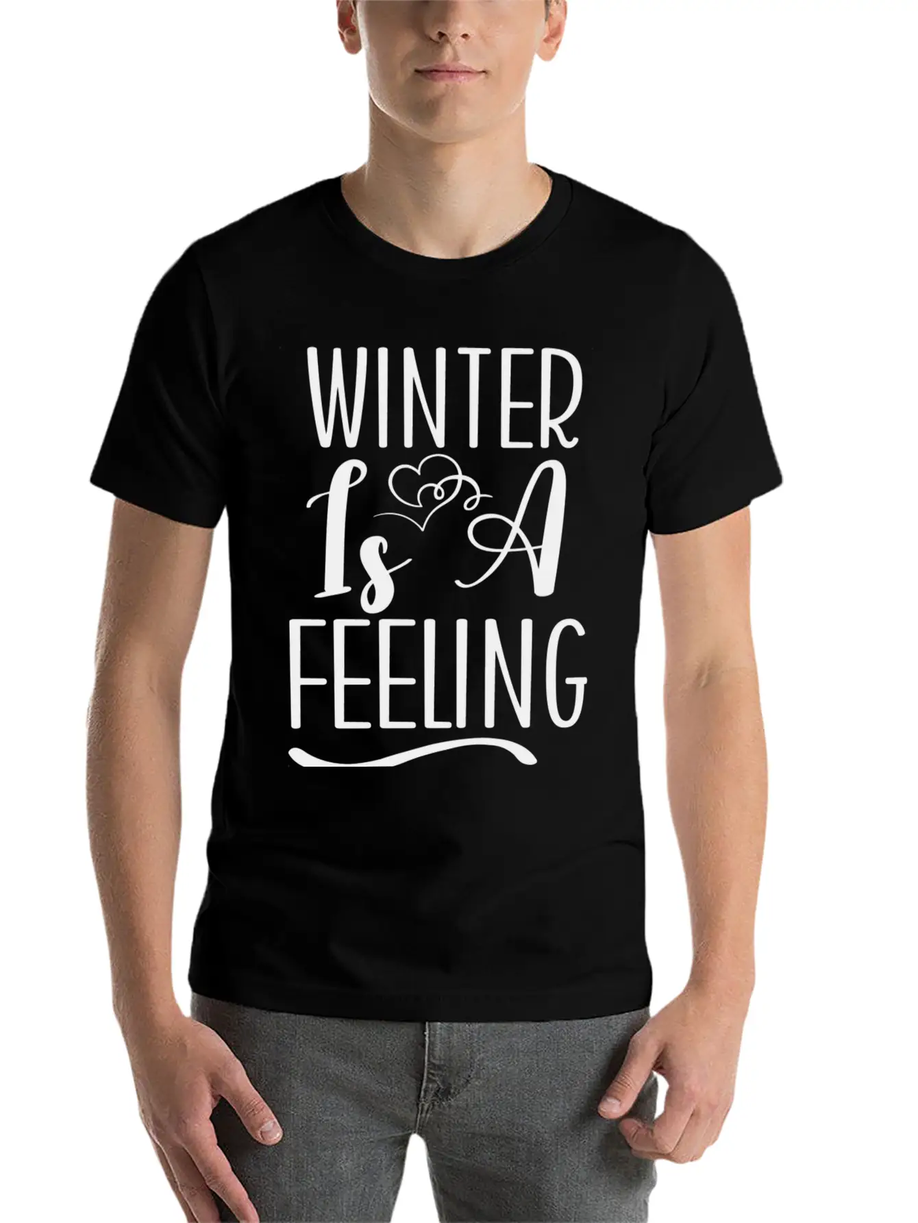 Winter Is A Feeling Unisex Short Sleeve Soft Cotton T-Shirt – Casual Everyday Wear
