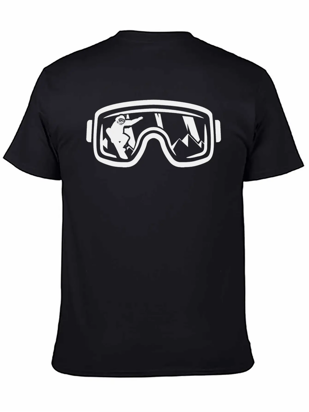 Winter Magic On The Snowboard: Silhouette Classic Fit Graphic Tee For Daily Comfort – Unisex Cotton Shirt