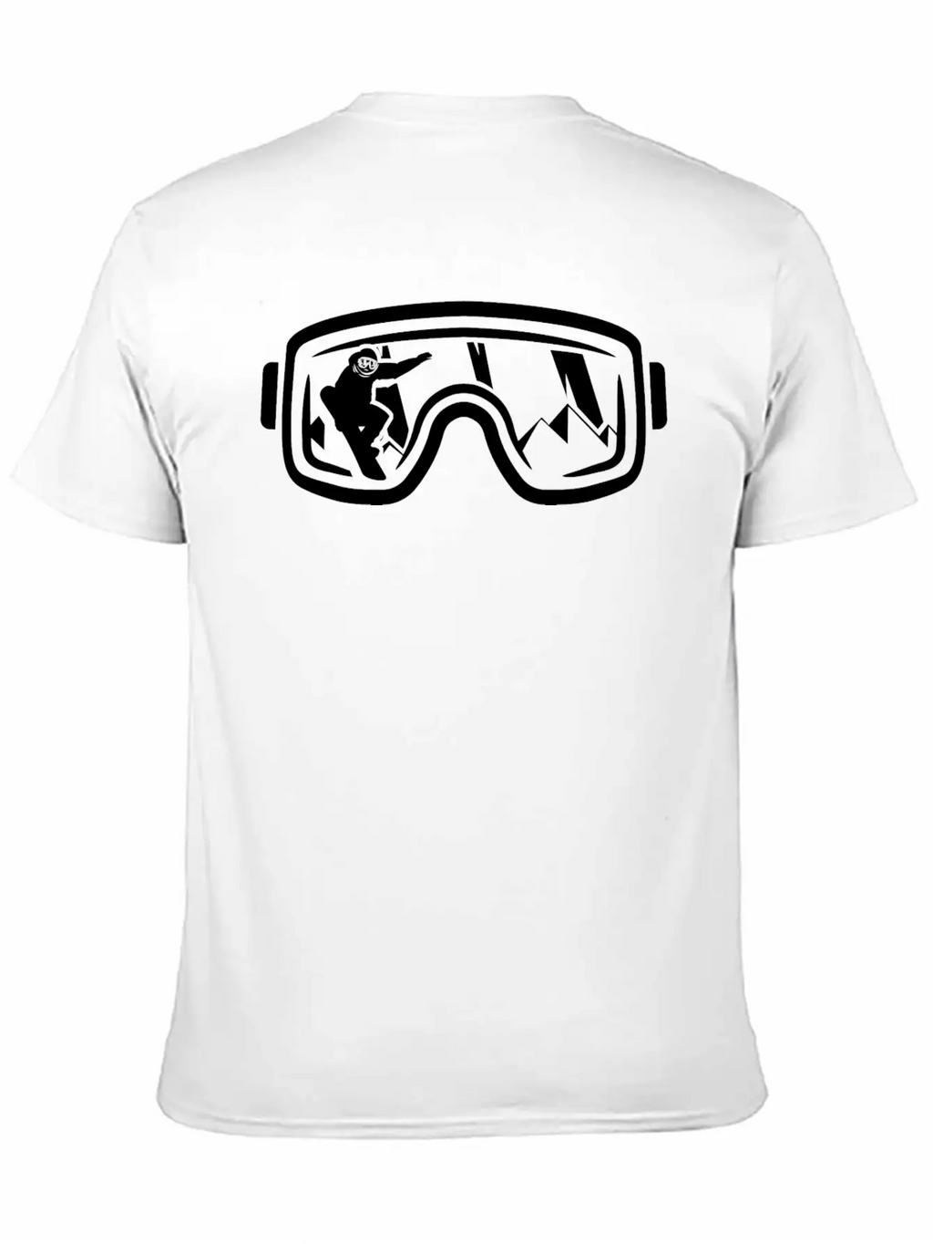 Winter Magic On The Snowboard: Silhouette Classic Fit Graphic Tee For Daily Comfort – Unisex Cotton Shirt