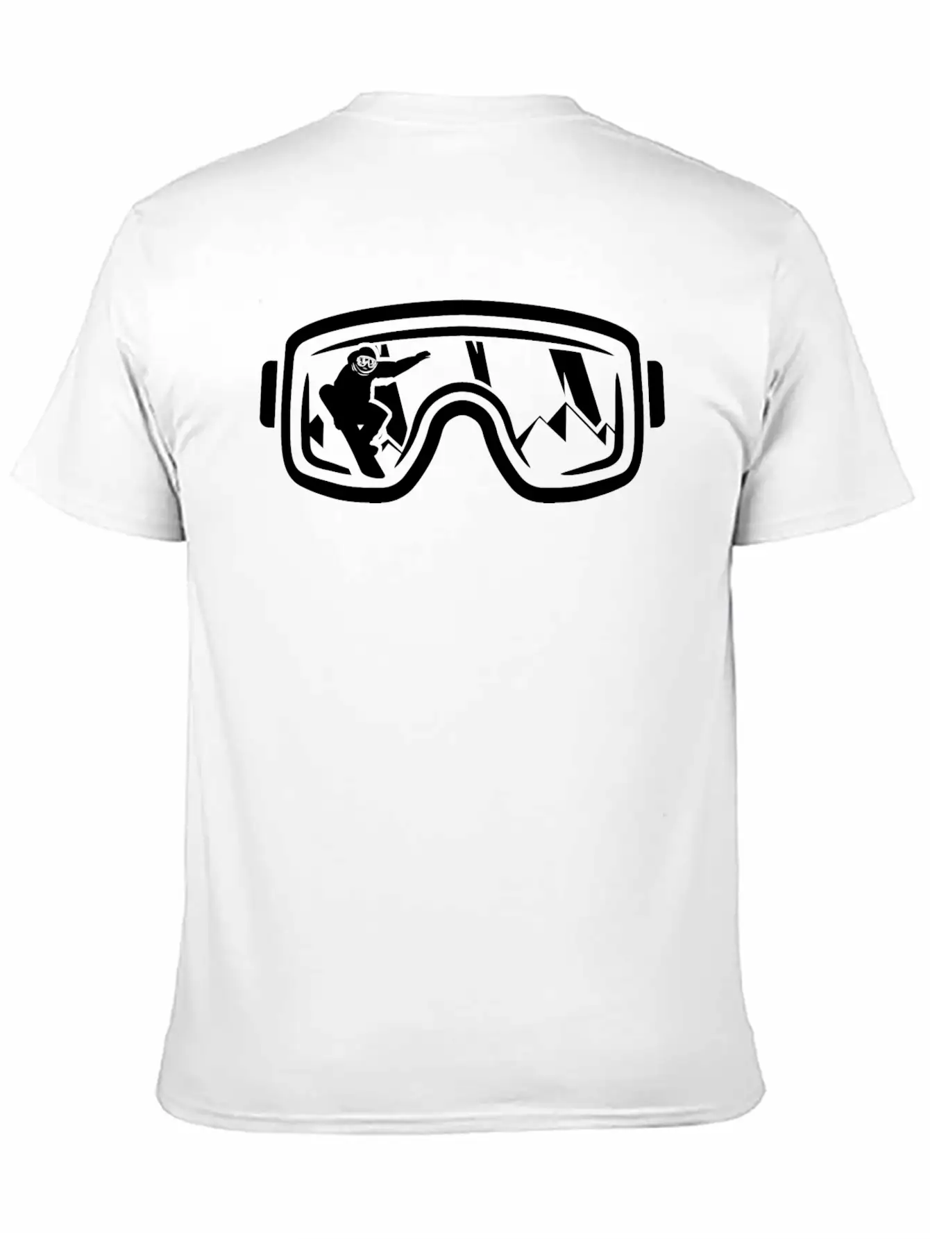 Winter Magic On The Snowboard: Silhouette Classic Fit Graphic Tee For Daily Comfort – Unisex Cotton Shirt