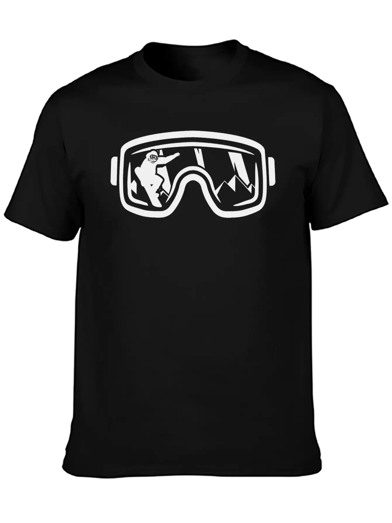 Winter Magic On The Snowboard: Silhouette Classic Fit Graphic Tee For Daily Comfort – Unisex Cotton Shirt