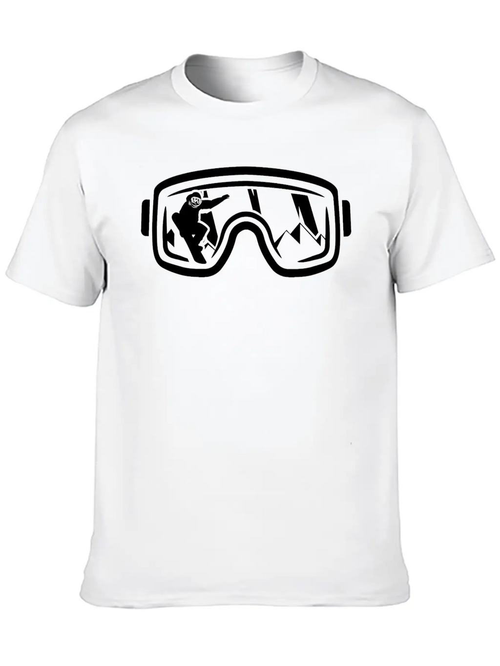 Winter Magic On The Snowboard: Silhouette Classic Fit Graphic Tee For Daily Comfort – Unisex Cotton Shirt