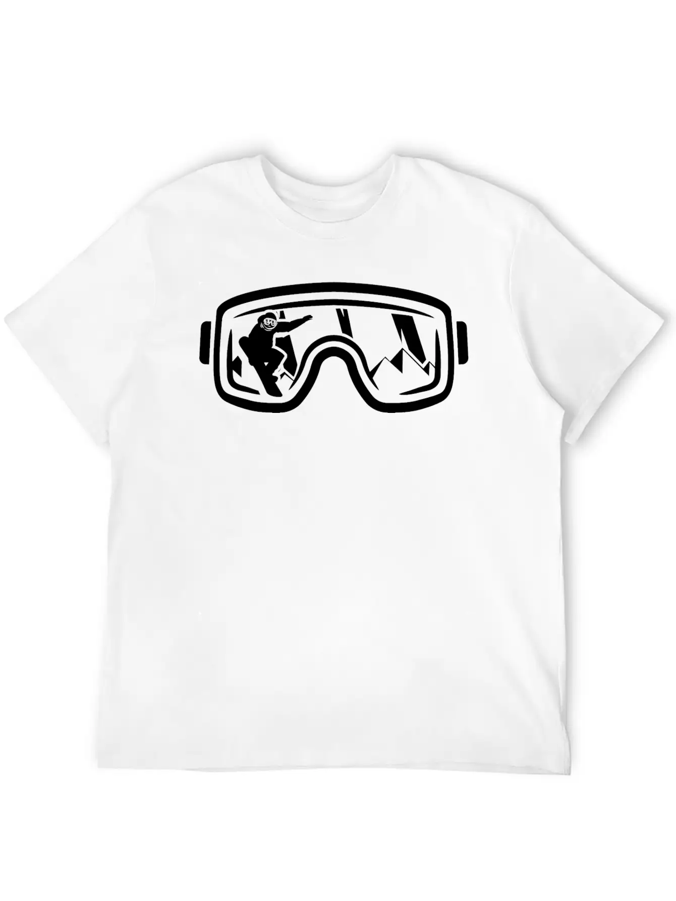 Winter Magic On The Snowboard: Silhouette Classic Fit Graphic Tee For Daily Comfort – Unisex Cotton Shirt