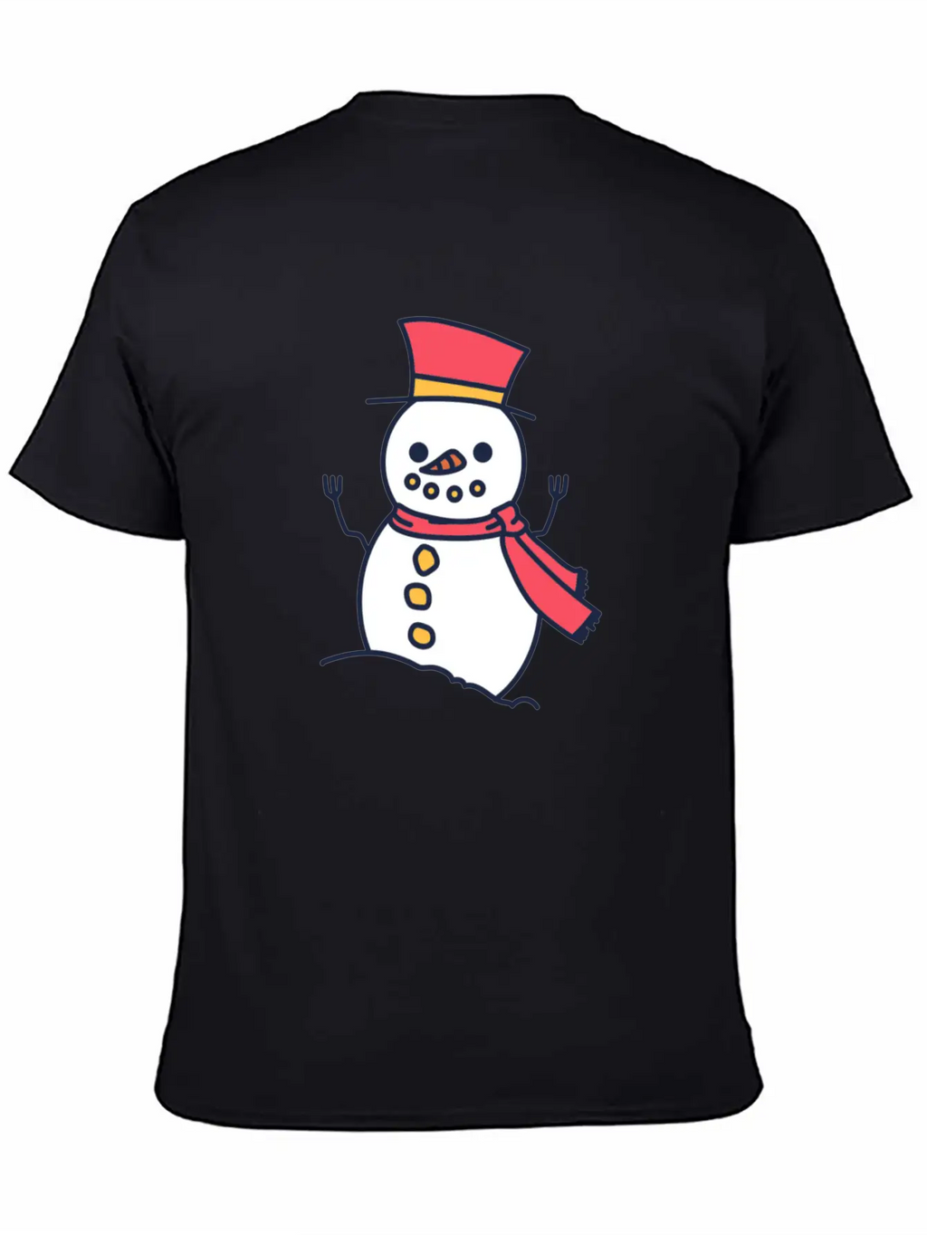 Winter Snowman With Scarf Unisex Casual T-Shirt – Clean Design For Daily Comfort