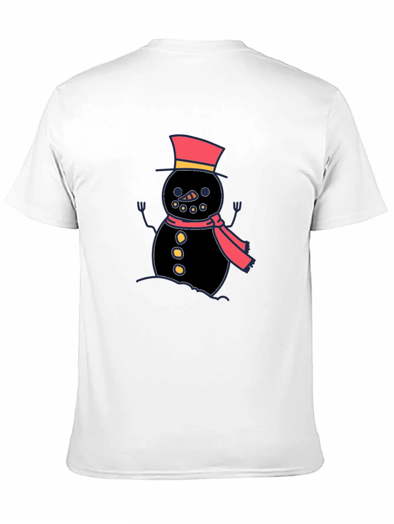 Winter Snowman With Scarf Unisex Casual T-Shirt – Clean Design For Daily Comfort