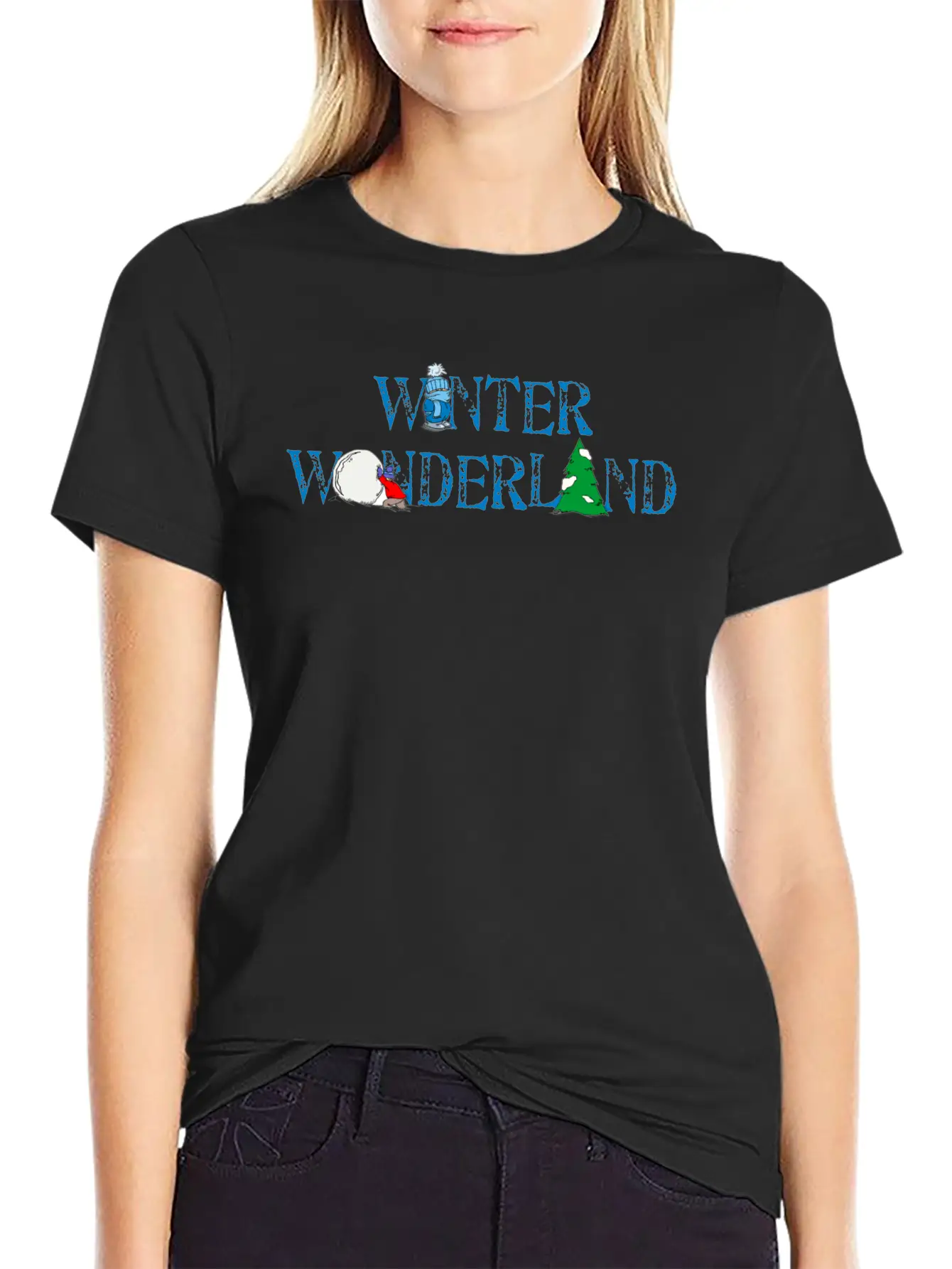 Winter Wonderland Snow Breathable Soft Cotton T-Shirt – Timeless Casual Look
