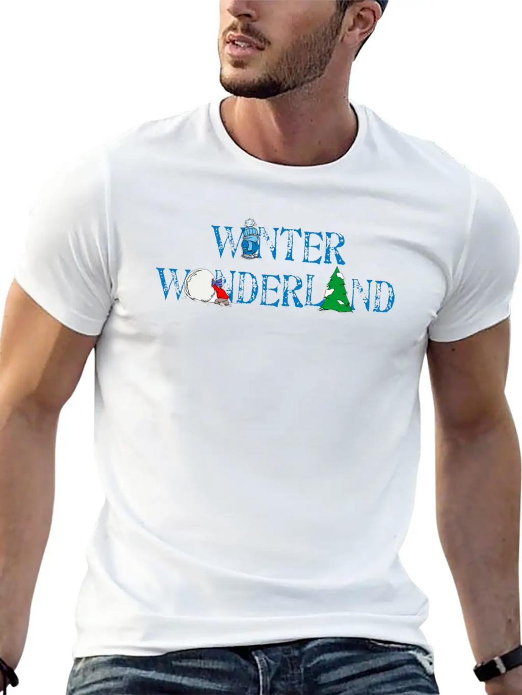 Winter Wonderland Snow Breathable Soft Cotton T-Shirt – Timeless Casual Look