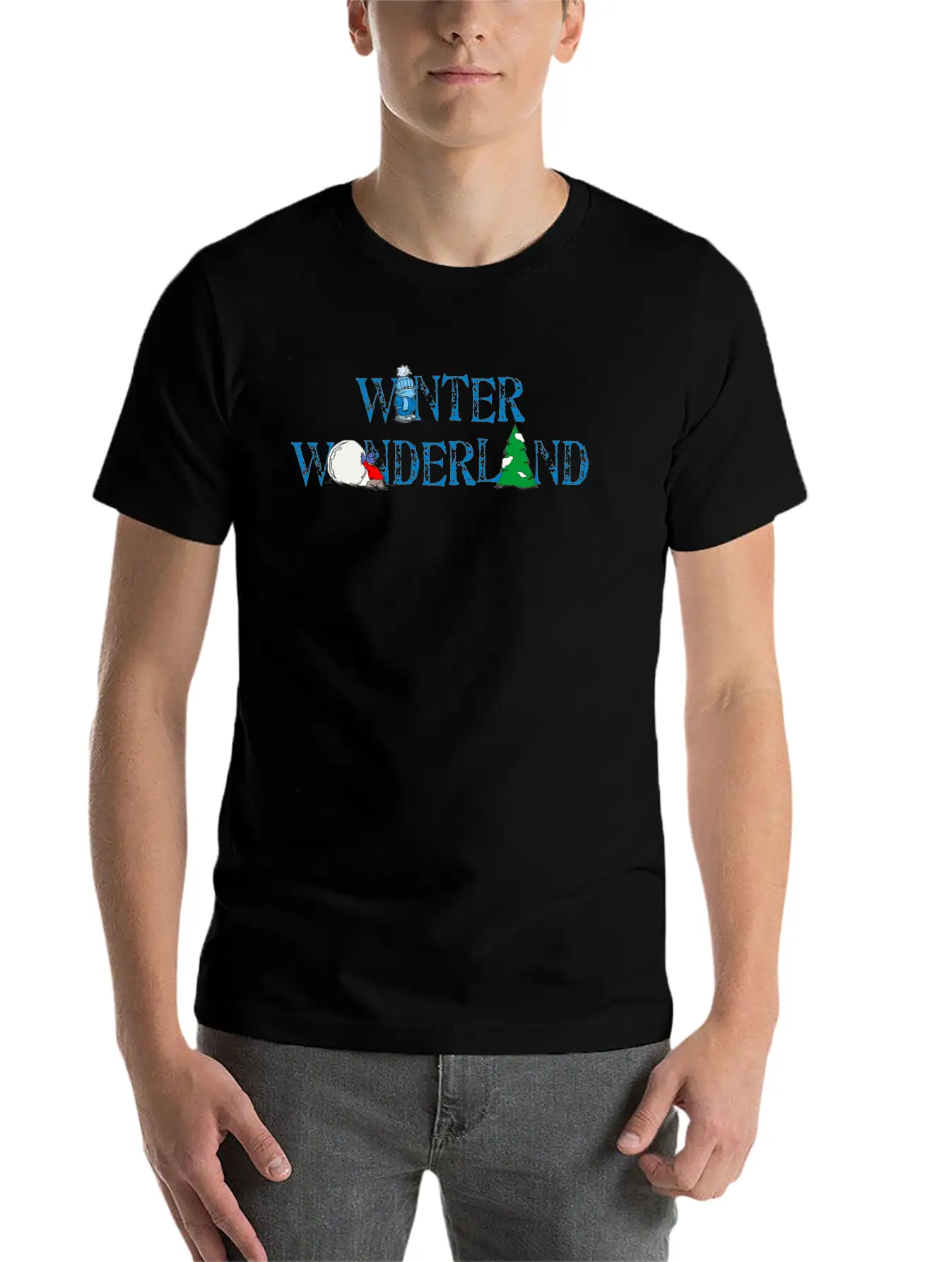 Winter Wonderland Snow Breathable Soft Cotton T-Shirt – Timeless Casual Look