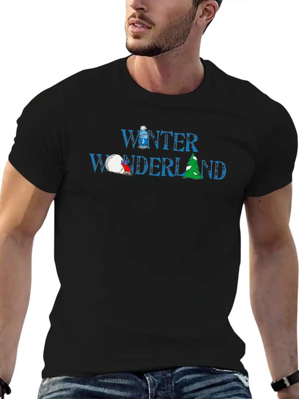 Winter Wonderland Snow Breathable Soft Cotton T-Shirt – Timeless Casual Look