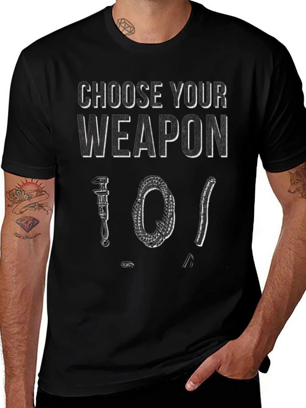 Choose Your Weapon T-Shirt - Black Graphic Tee