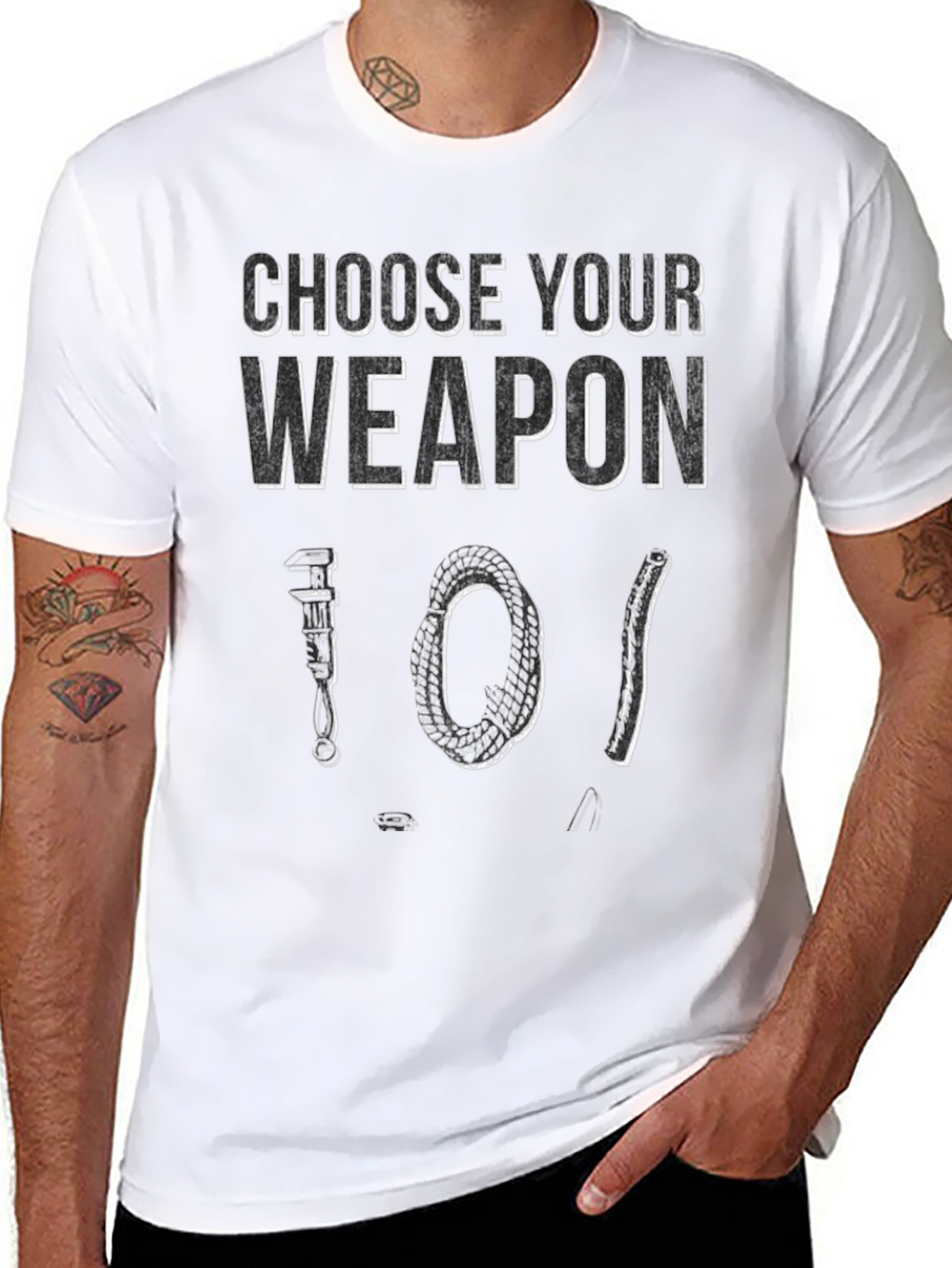 Choose Your Weapon T-Shirt - Black Graphic Tee