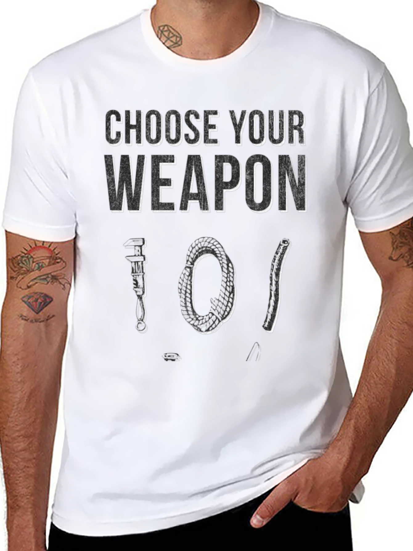 Choose Your Weapon T-Shirt - Black Graphic Tee