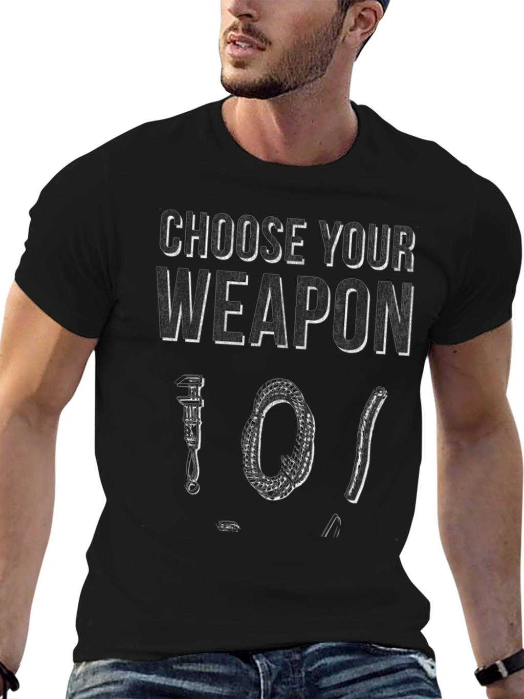 Choose Your Weapon T-Shirt - Black Graphic Tee