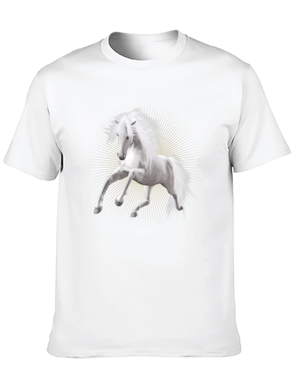 Wite Horse Unisex Short Sleeve Soft Cotton T-Shirt – Casual Everyday Wear