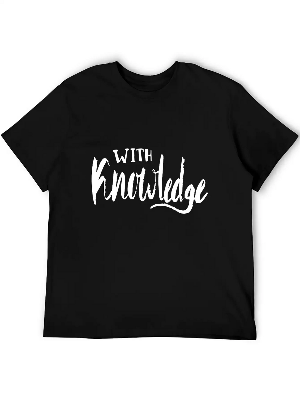 With Knowledge Essential Cotton Tee For Daily Outfits – Unisex Style
