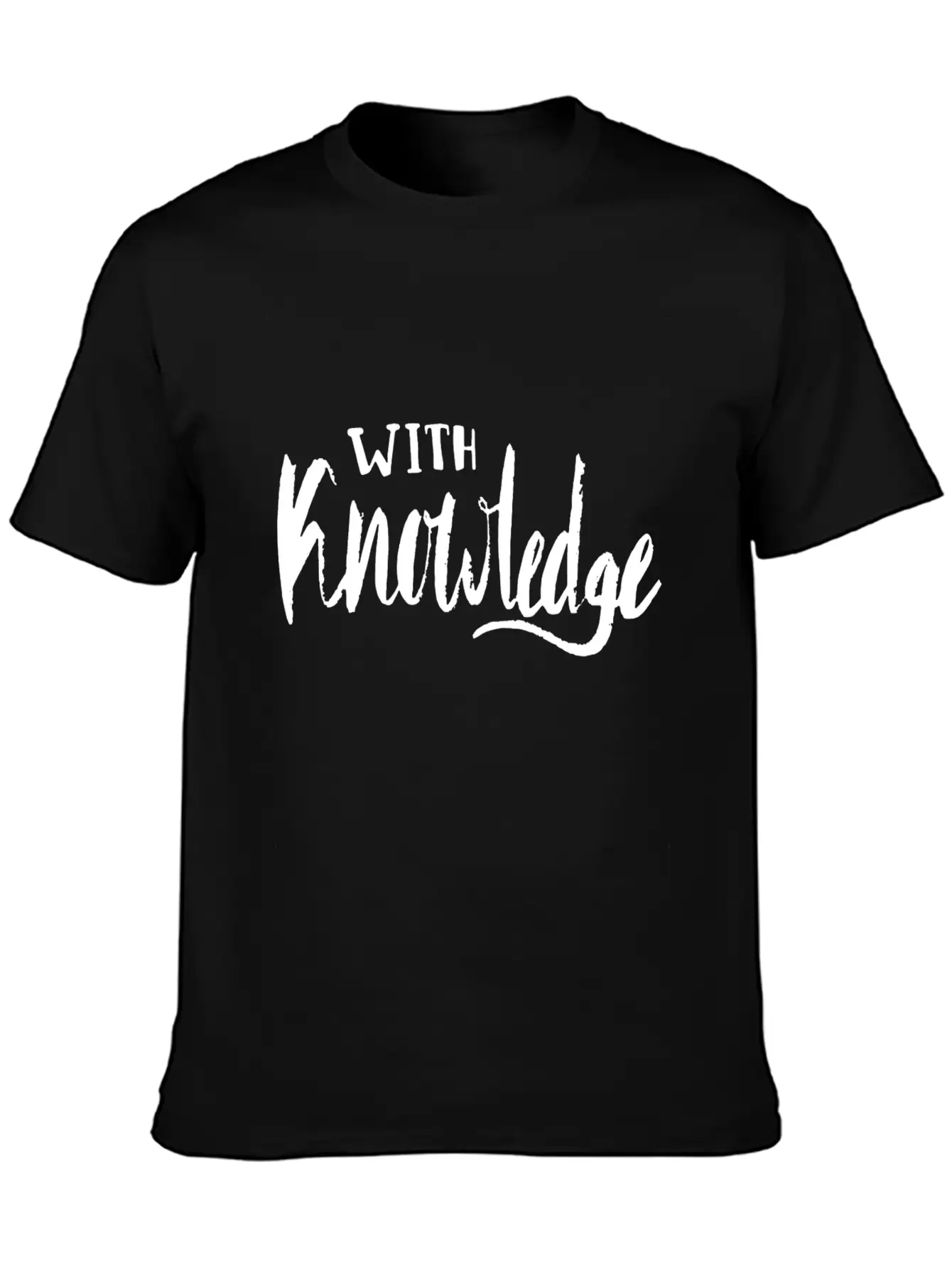 With Knowledge Essential Cotton Tee For Daily Outfits – Unisex Style