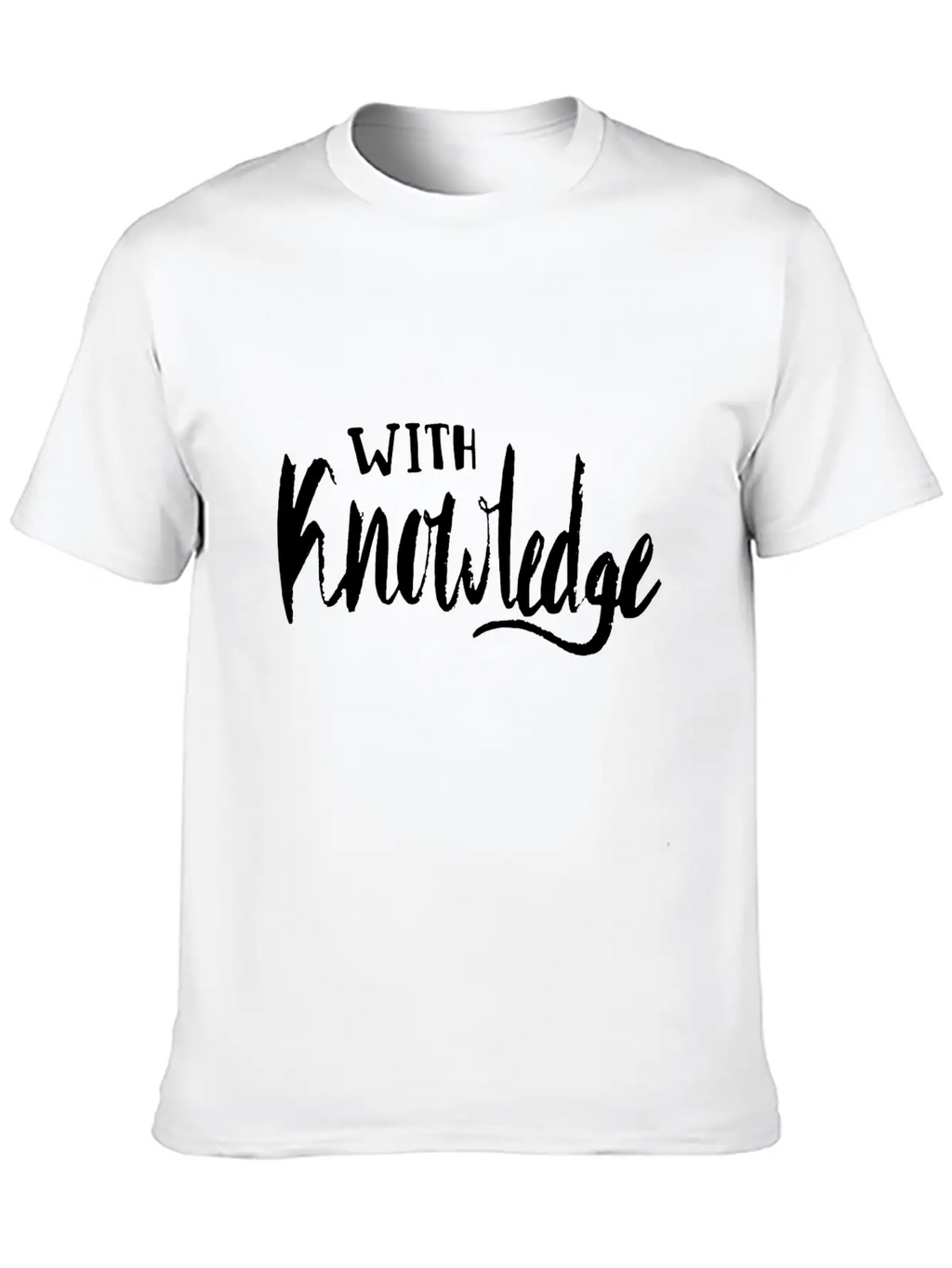With Knowledge Essential Cotton Tee For Daily Outfits – Unisex Style