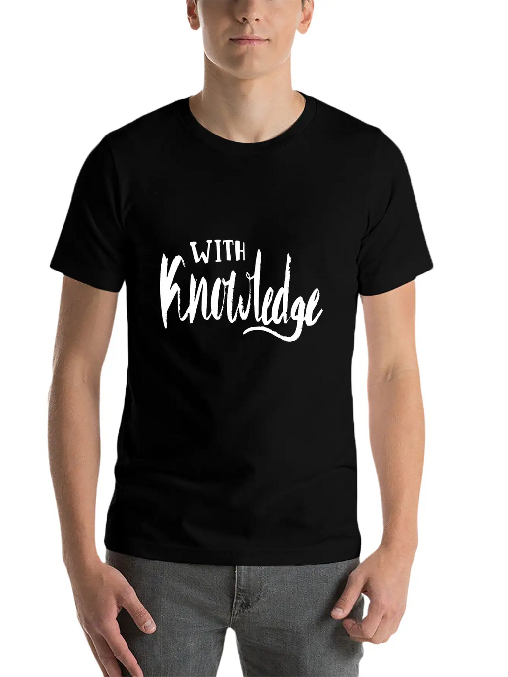 With Knowledge Essential Cotton Tee For Daily Outfits – Unisex Style