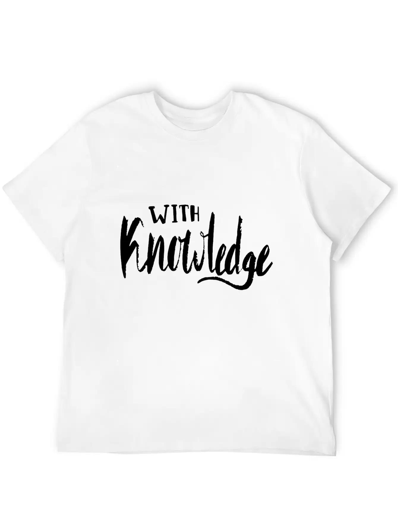 With Knowledge Essential Cotton Tee For Daily Outfits – Unisex Style
