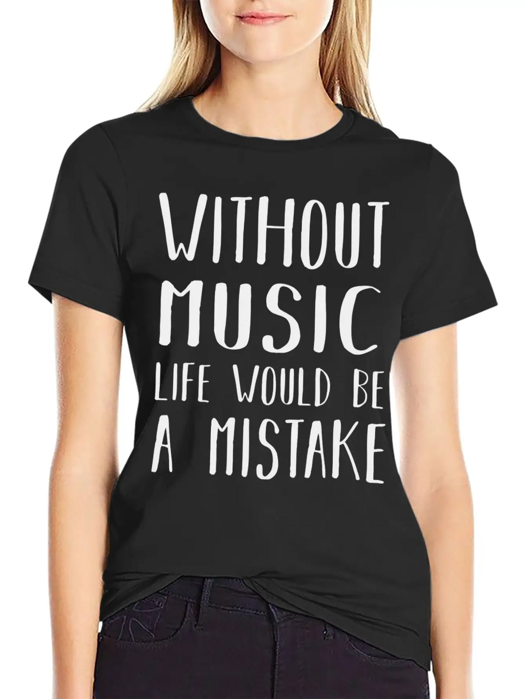 Without Music Casual Graphic T-Shirt – Simple And Comfortable Daily Wear