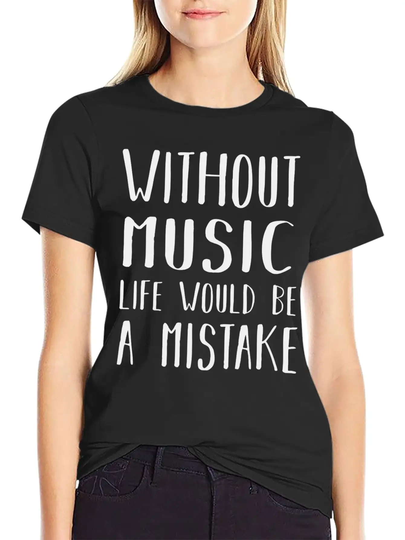 Without Music Casual Graphic T-Shirt – Simple And Comfortable Daily Wear