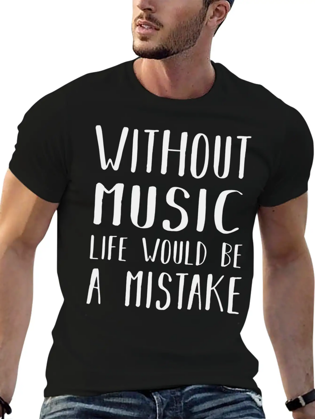 Without Music Casual Graphic T-Shirt – Simple And Comfortable Daily Wear