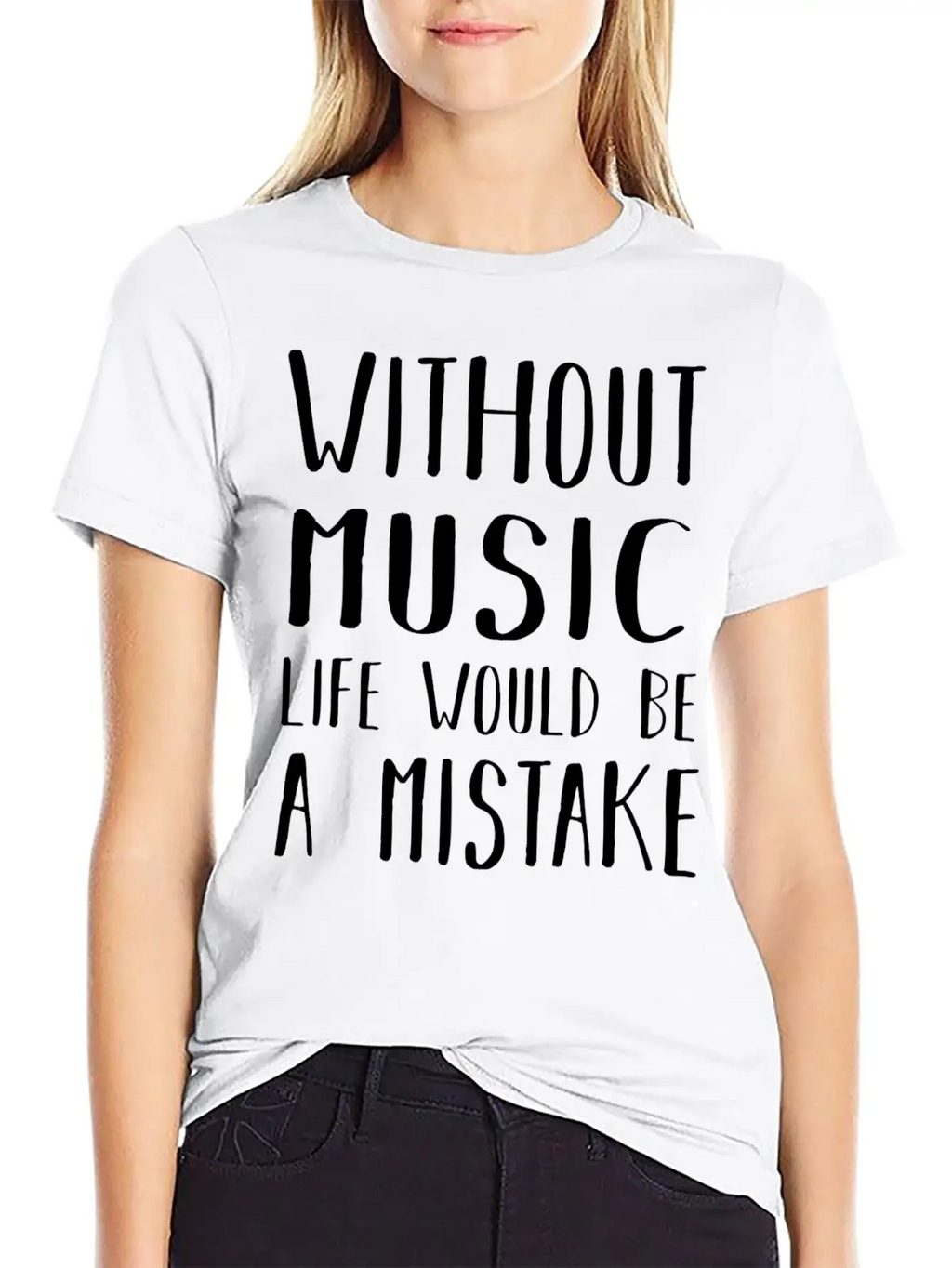 Without Music Casual Graphic T-Shirt – Simple And Comfortable Daily Wear