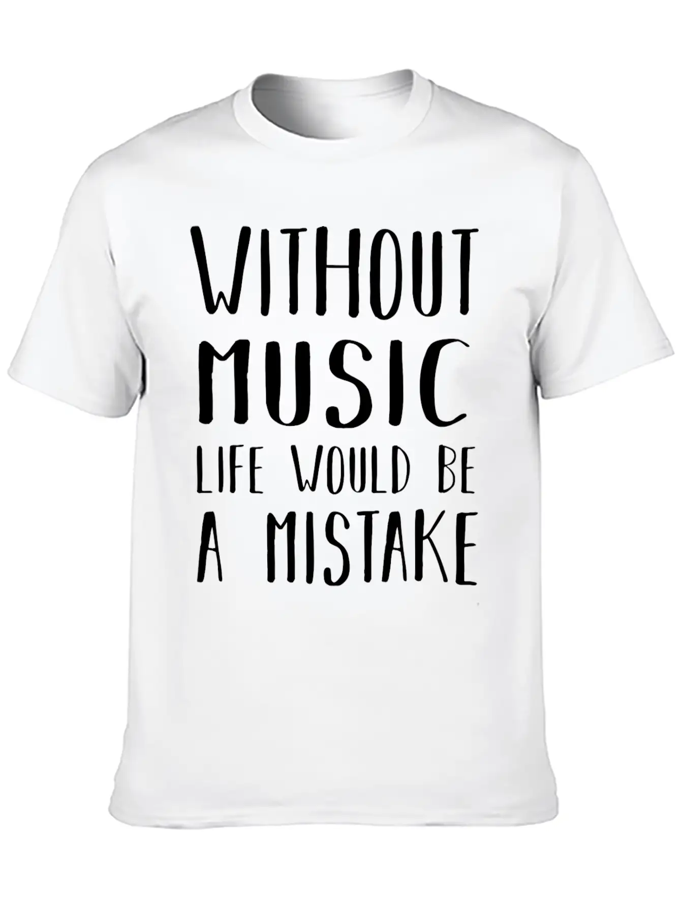 Without Music Casual Graphic T-Shirt – Simple And Comfortable Daily Wear