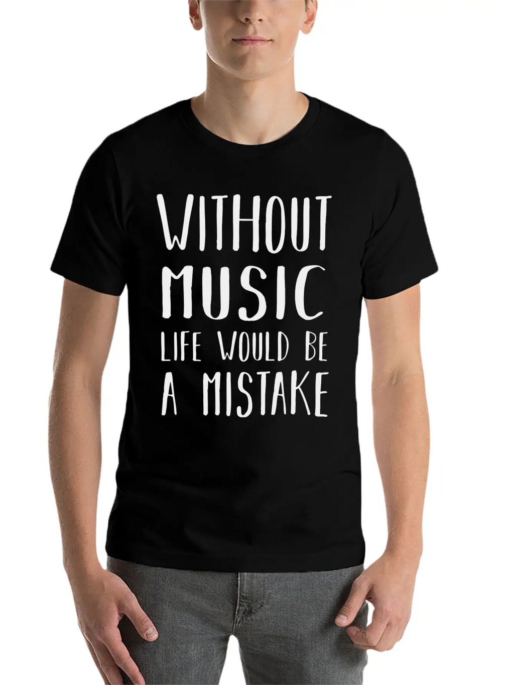 Without Music Casual Graphic T-Shirt – Simple And Comfortable Daily Wear